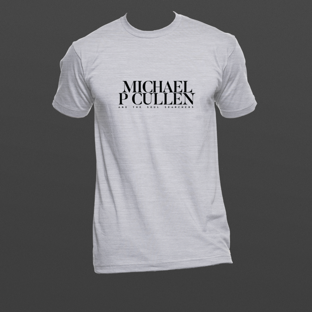 Men's Black Logo on White T Shirt